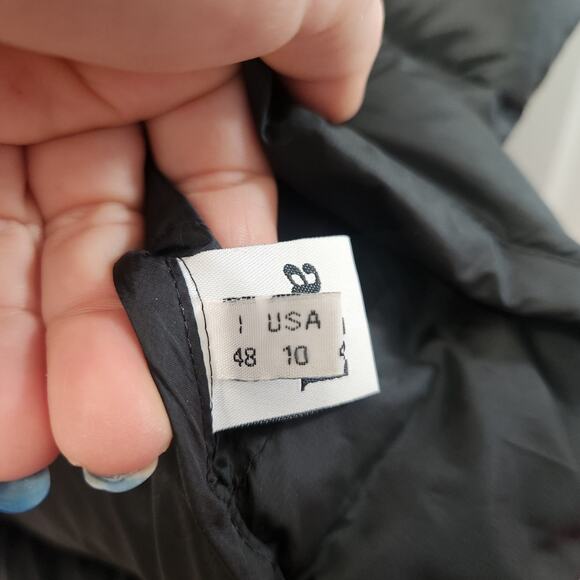 ADD Lightweight Down Hooded Vest 10 Black Cozycore Fall Casual Athlesure - Picture 4 of 10